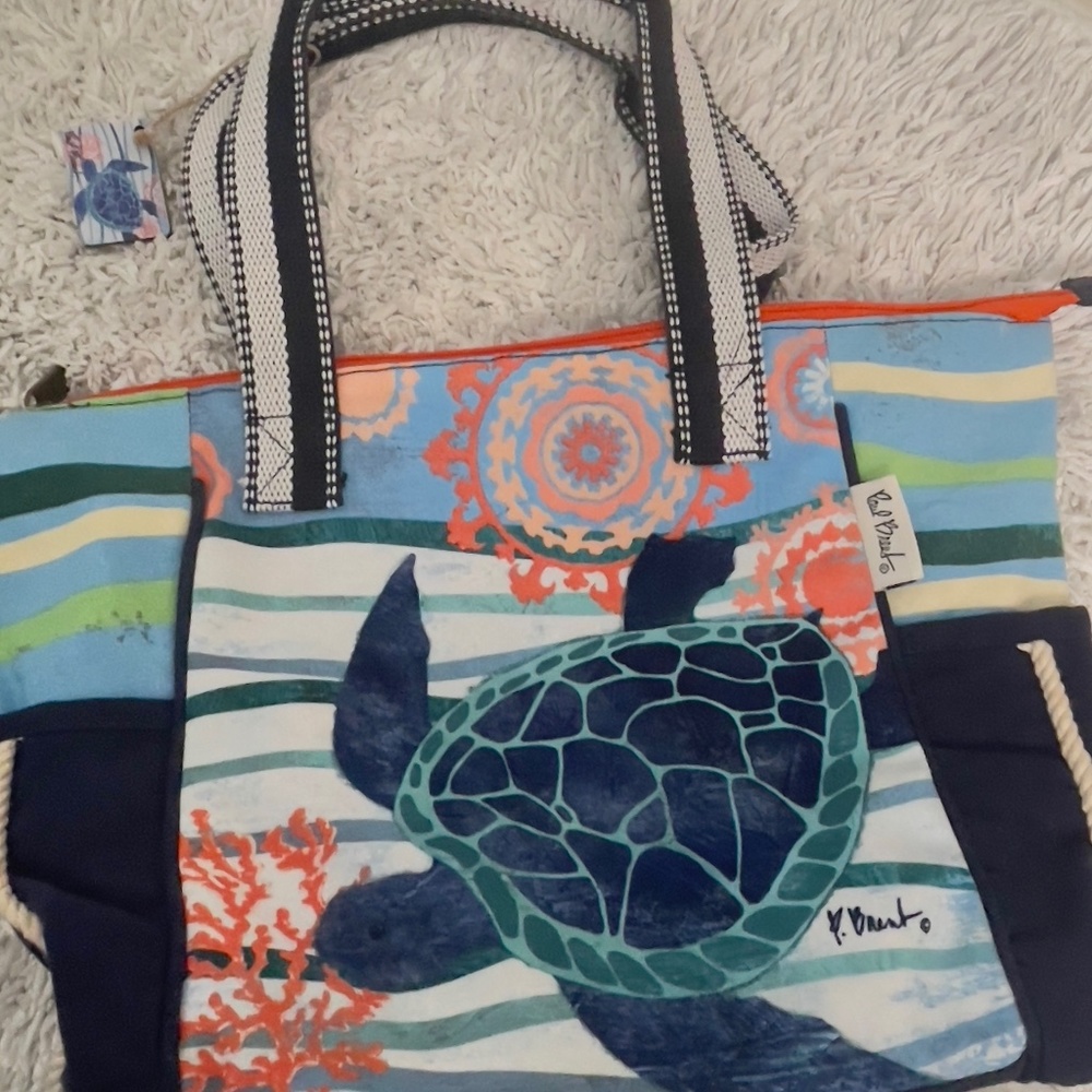 Paul Brent Sun N' Sand Seaside Treasures Tote Handbag